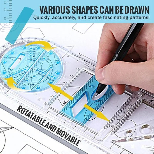 14 in 1 Geometric Ruler (Set of 3)