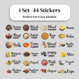 3D Kitchen Label Stickers -