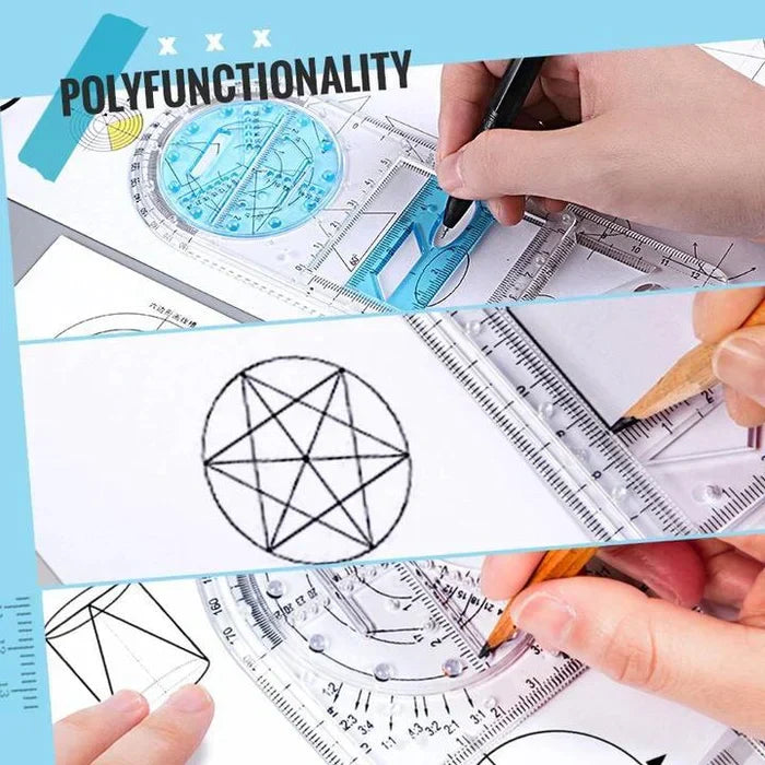 14 in 1 Geometric Ruler (Set of 3)