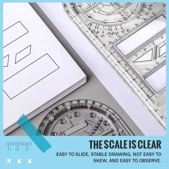 14 in 1 Geometric Ruler (Set of 3)