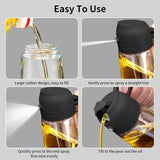 Oil dispenser 1 litre glass spray, glass oil dispenser spray, small oil spray bottle glass, oil spray bottle for air fryer glass.