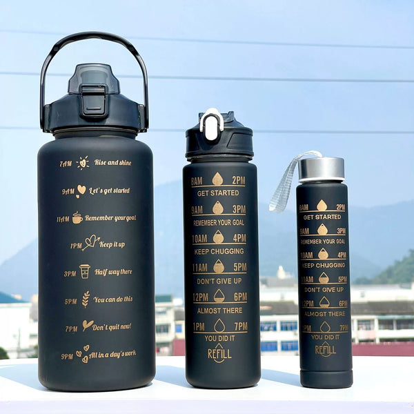 3 in 1 Motivational Bottle Set