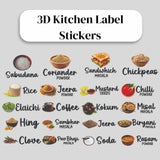 3D Kitchen Label Stickers -