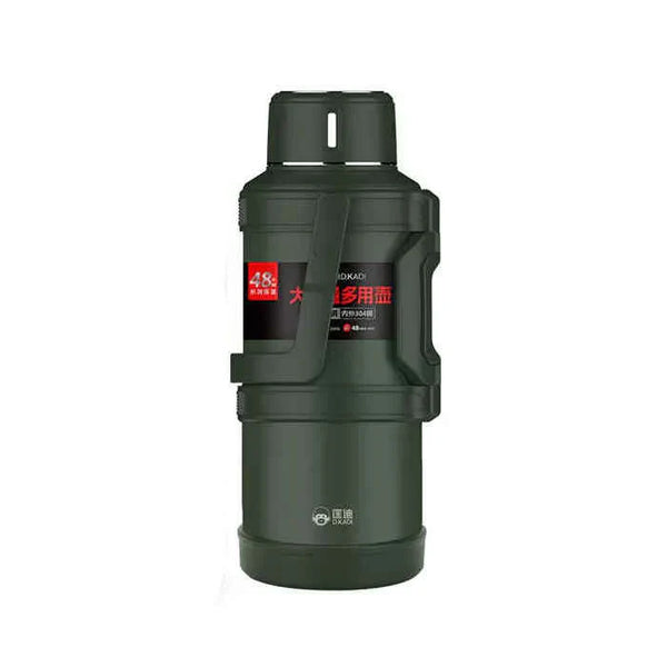 5 Liter Heavy Duty Stainless Steel Thermos Bottle – Large Capacity Vacuum Insulated Hot & Cold Water Bottle with Handle